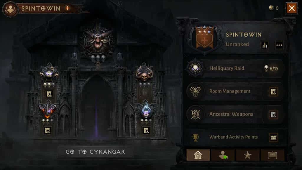 Diablo Immortal Forgotten Nightmar Castle Cyrangar