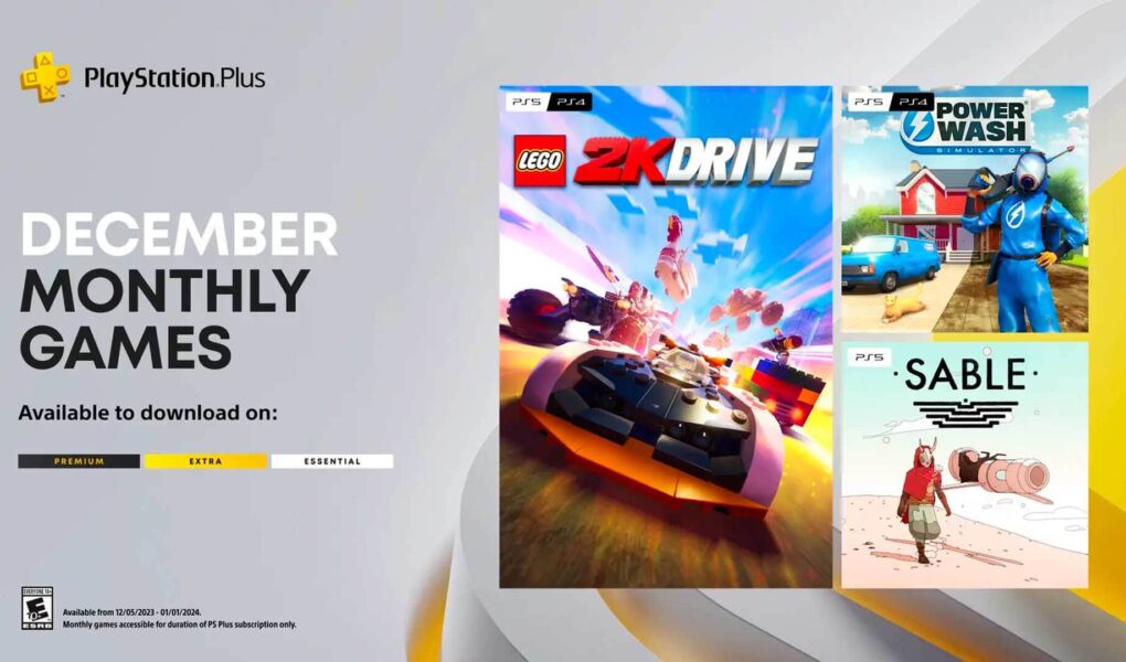 PlayStation Plus, 1. Lego 2K Drive | PS4, PS5 2. Powerwash Simulator | PS4, PS5 3. Sable | PS5